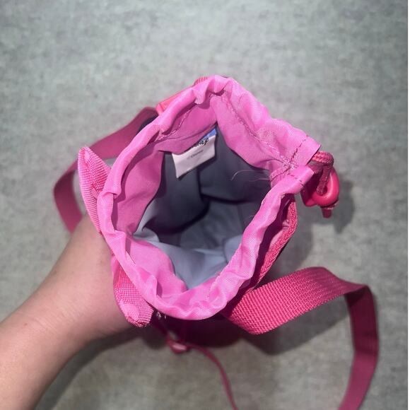 Disney Minnie Mouse Pink Crossbody Water Bottle Bag Adjustable Strap - Picture 5 of 5